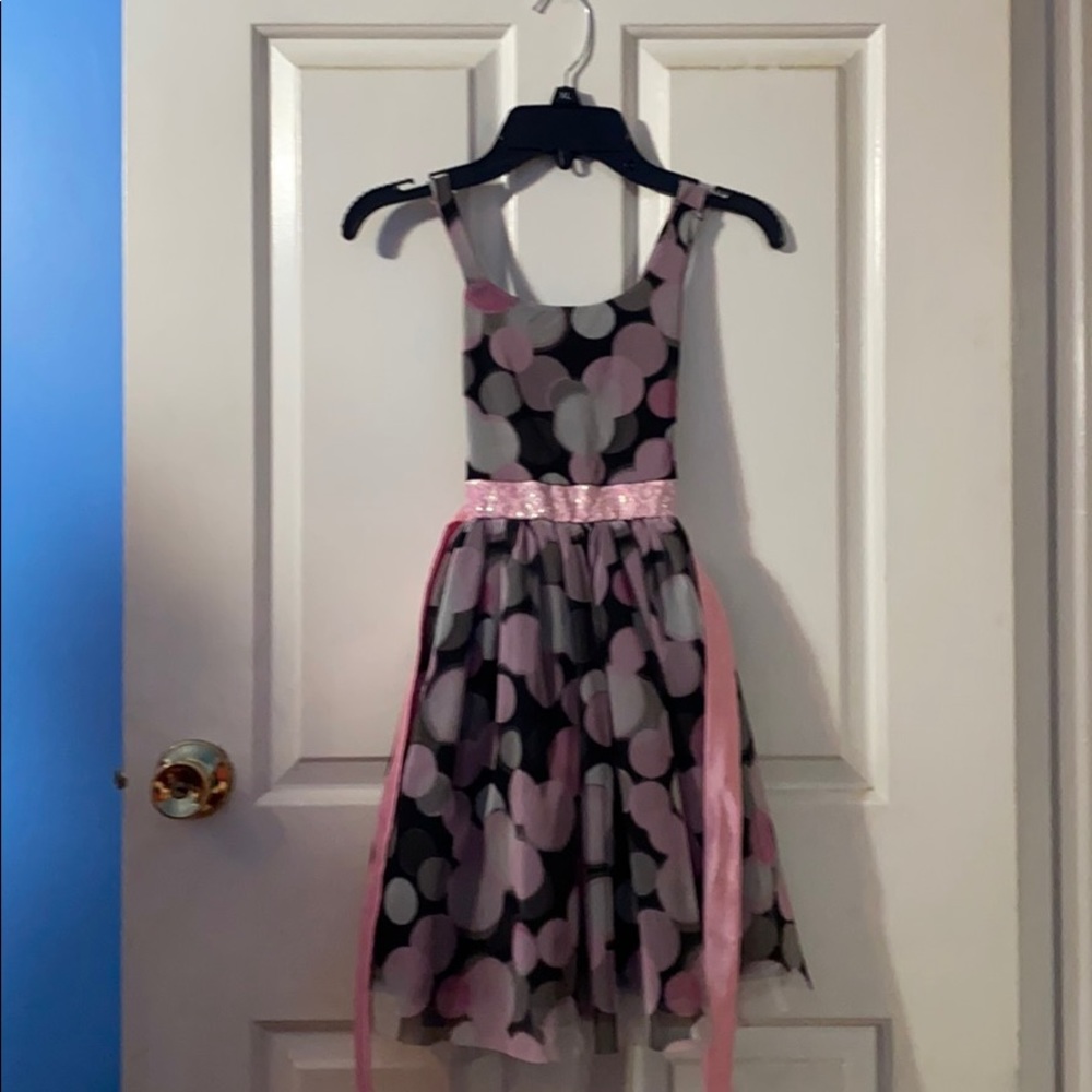 Pink and black justice dress